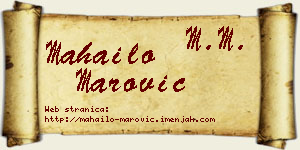 Mahailo Marović vizit kartica